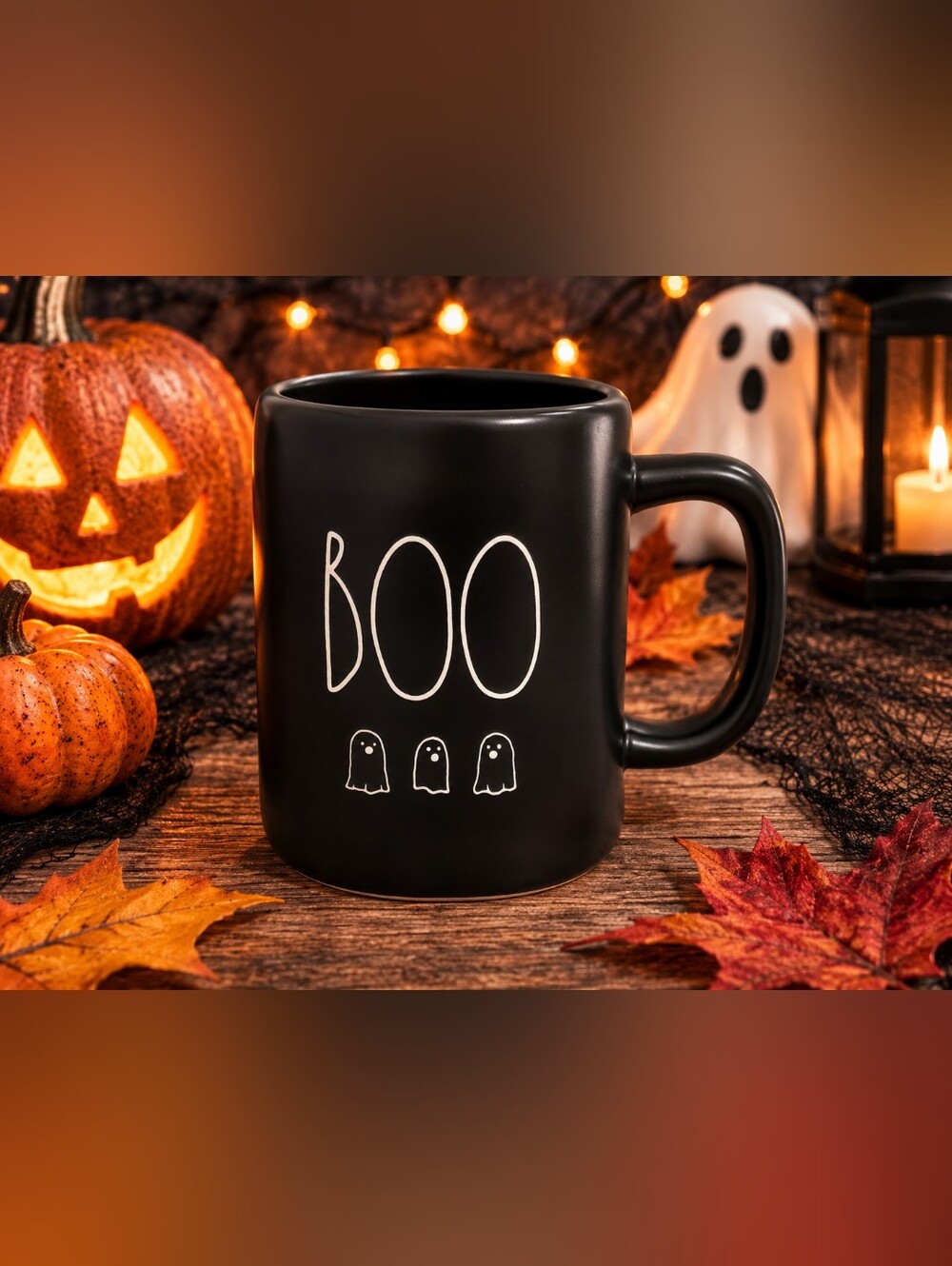 Rae Dunn Halloween Boo Ghost Coffee Mug